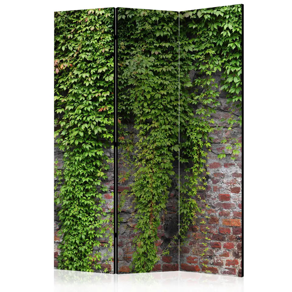 ⁨3-piece screen - Bricks and ivy [Room Dividers] (size 135x172)⁩ at Wasserman.eu