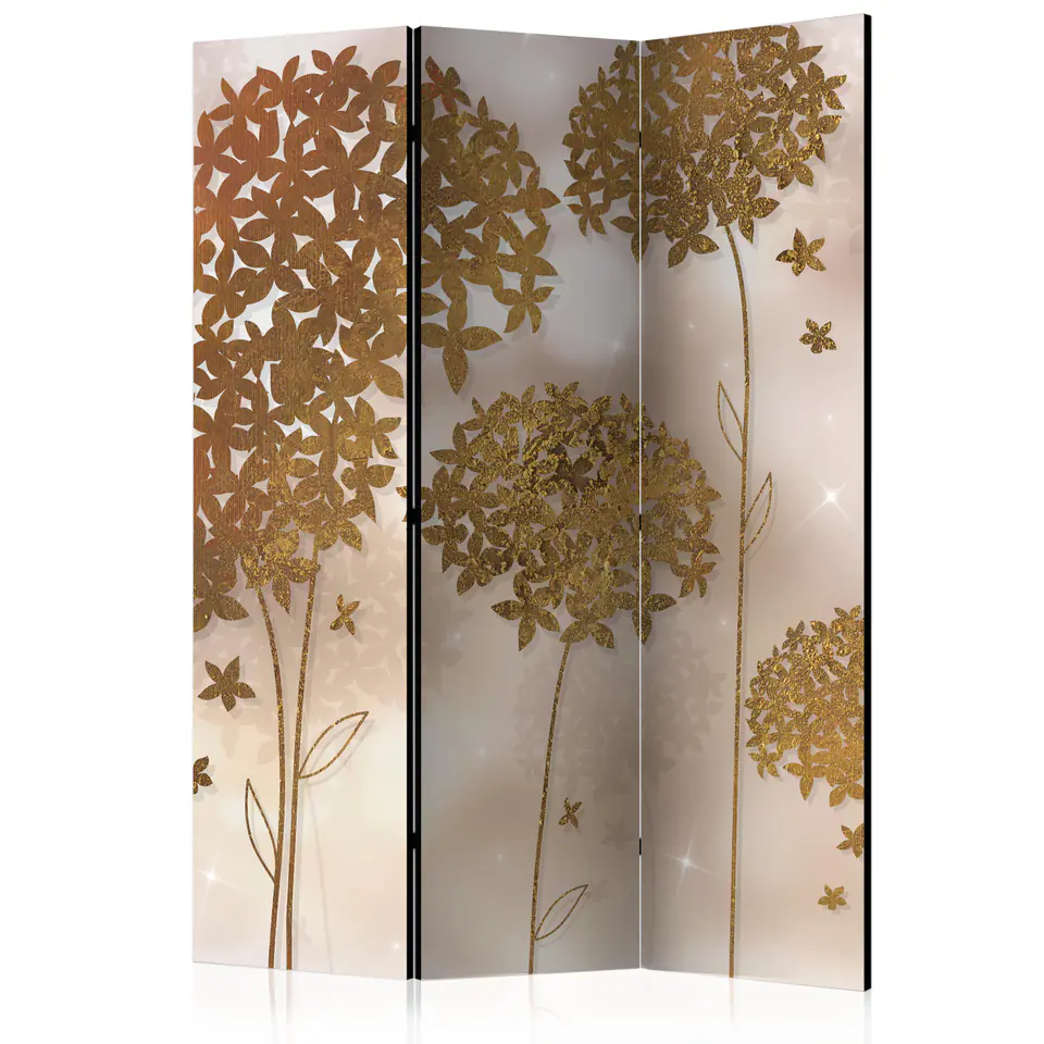 ⁨3-piece screen - Golden Garden [Room Dividers] (size 135x172)⁩ at Wasserman.eu