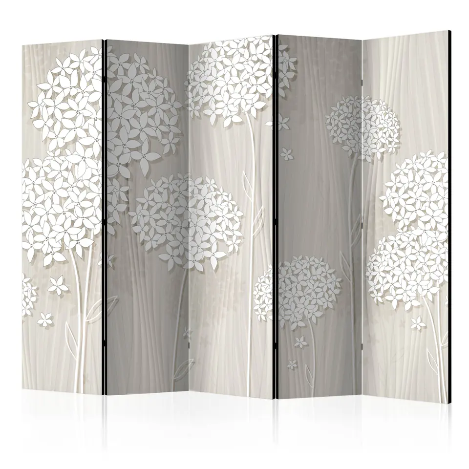 ⁨5-piece screen - Creamy filigree II [Room Dividers] (size 225x172)⁩ at Wasserman.eu