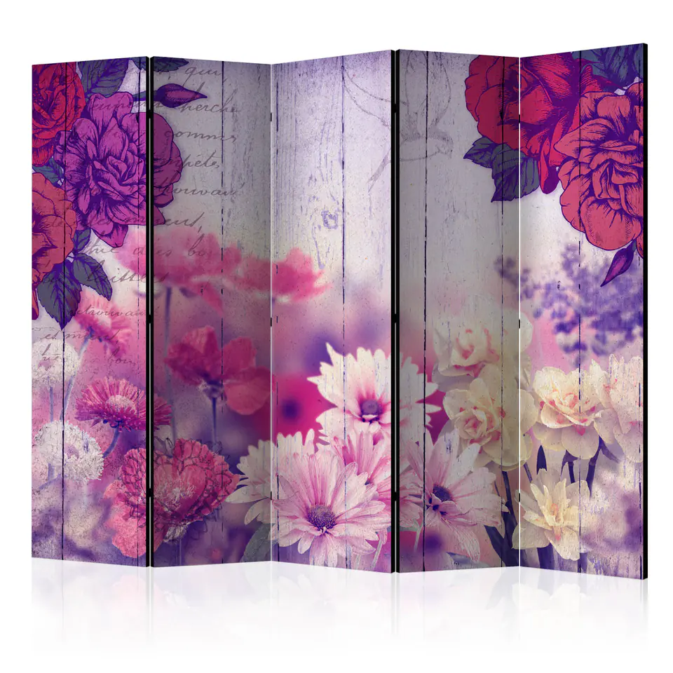 ⁨5-piece screen - Flower Memory II [Room Dividers] (size 225x172)⁩ at Wasserman.eu