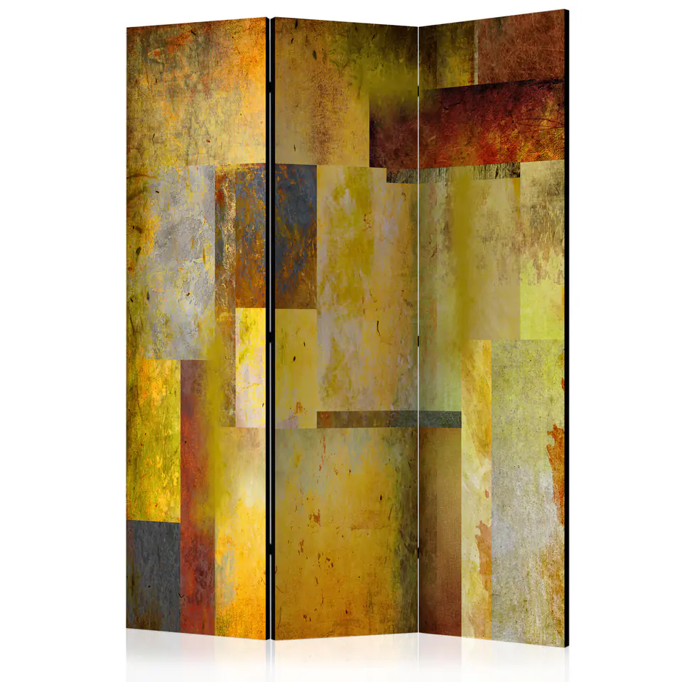 ⁨3-piece screen - Orange shade of expression [Room Dividers] (size 135x172)⁩ at Wasserman.eu