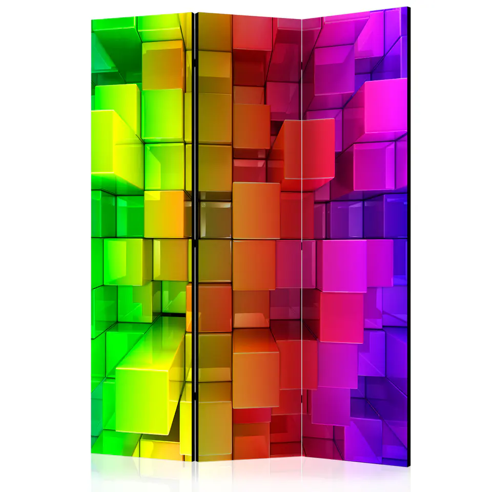 ⁨3-piece screen - Colored puzzle [Room Dividers] (size 135x172)⁩ at Wasserman.eu