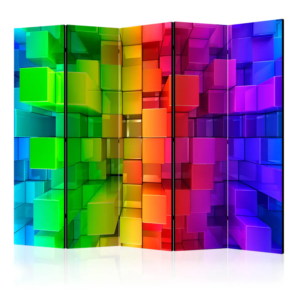 ⁨5-piece screen - Colored Puzzle II [Room Dividers] (size 225x172)⁩ at Wasserman.eu