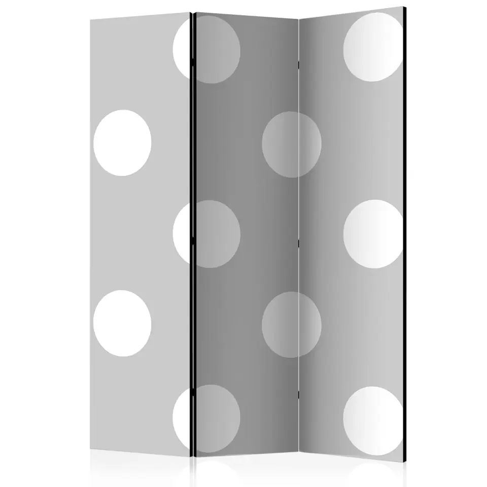 ⁨3-piece screen - Charming polka dots [Room Dividers] (size 135x172)⁩ at Wasserman.eu