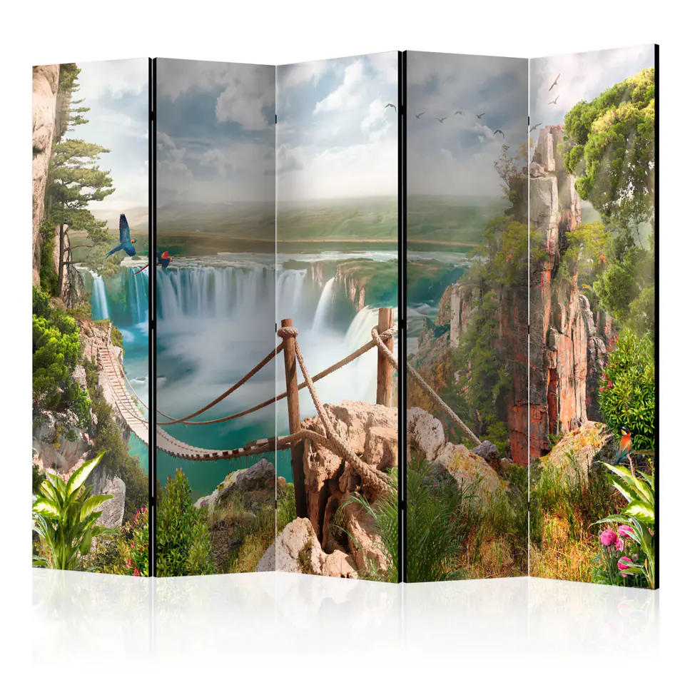 ⁨5-piece screen - Hidden Paradise II [Room Dividers] (size 225x172)⁩ at Wasserman.eu