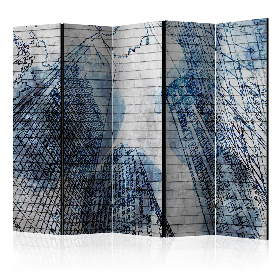 ⁨5-piece screen - Inkjet New York II [Room Dividers] (size 225x172)⁩ at Wasserman.eu