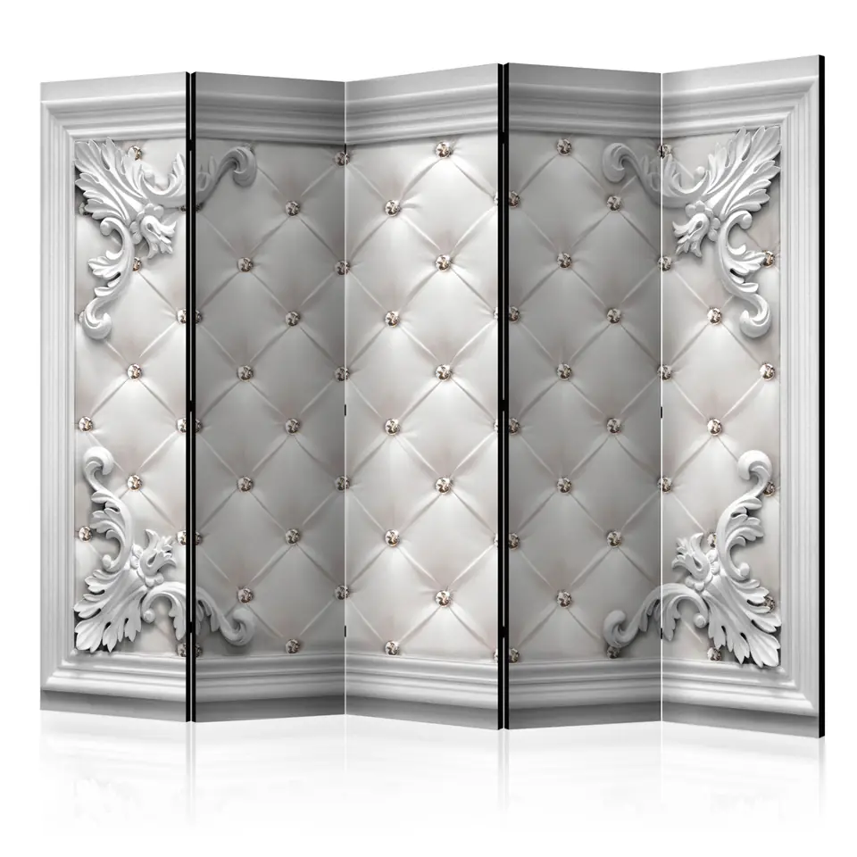 ⁨5-piece screen - Quilted leather II [Room Dividers] (size 225x172)⁩ at Wasserman.eu