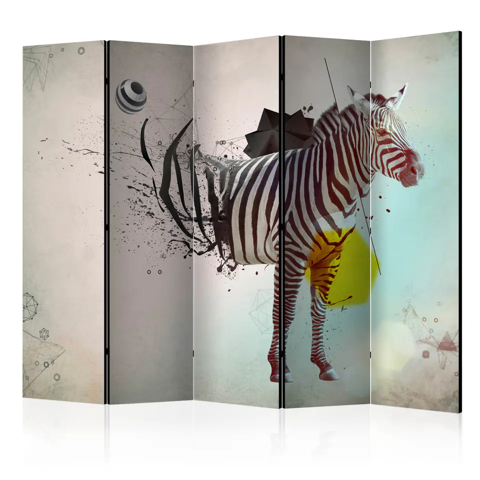 ⁨5-piece screen - In disharmony with nature II [Room Dividers] (size 225x172)⁩ at Wasserman.eu