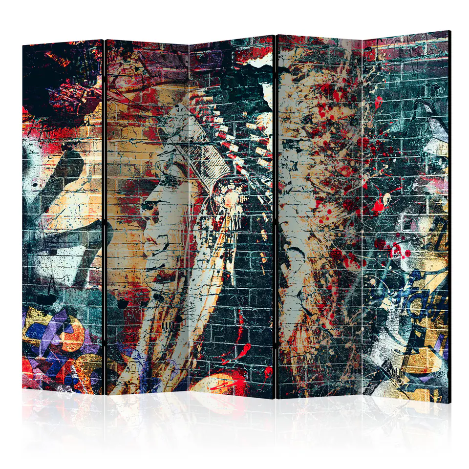 ⁨5-piece screen - Urban Warrior II [Room Dividers] (size 225x172)⁩ at Wasserman.eu