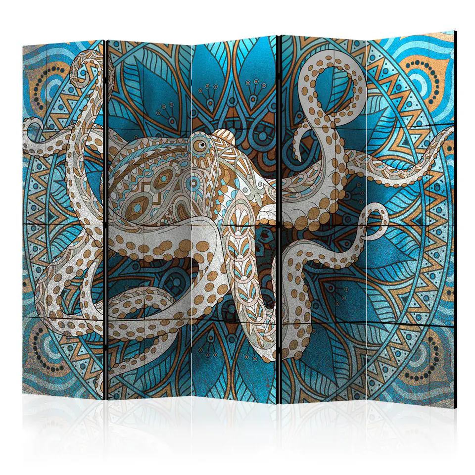 ⁨5-piece screen - Zen Octopus II [Room Dividers] (size 225x172)⁩ at Wasserman.eu