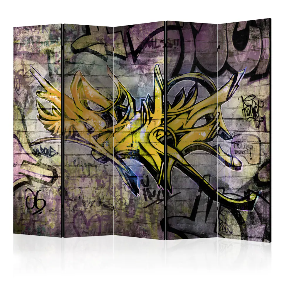 ⁨5-piece screen - Stunning graffiti II [Room Dividers] (size 225x172)⁩ at Wasserman.eu