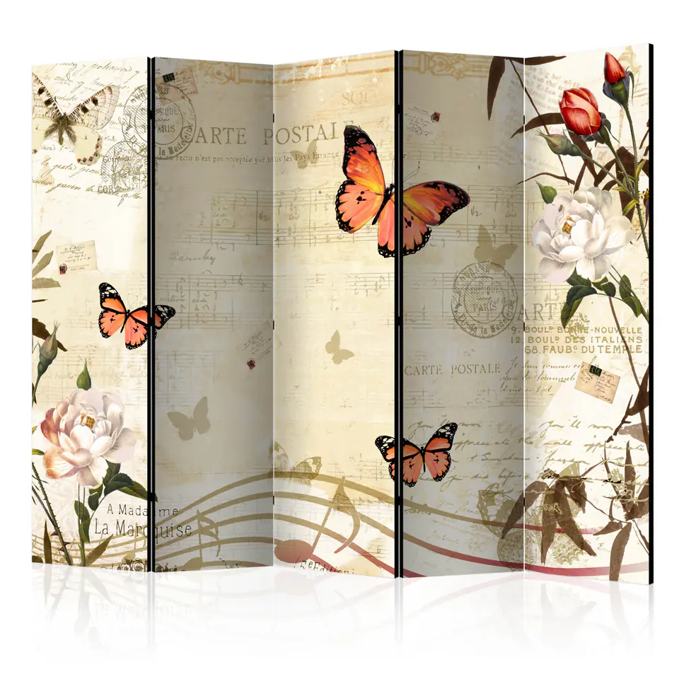 ⁨Screen 5-piece - Melodie motyli II [Room Dividers] (size 225x172)⁩ at Wasserman.eu