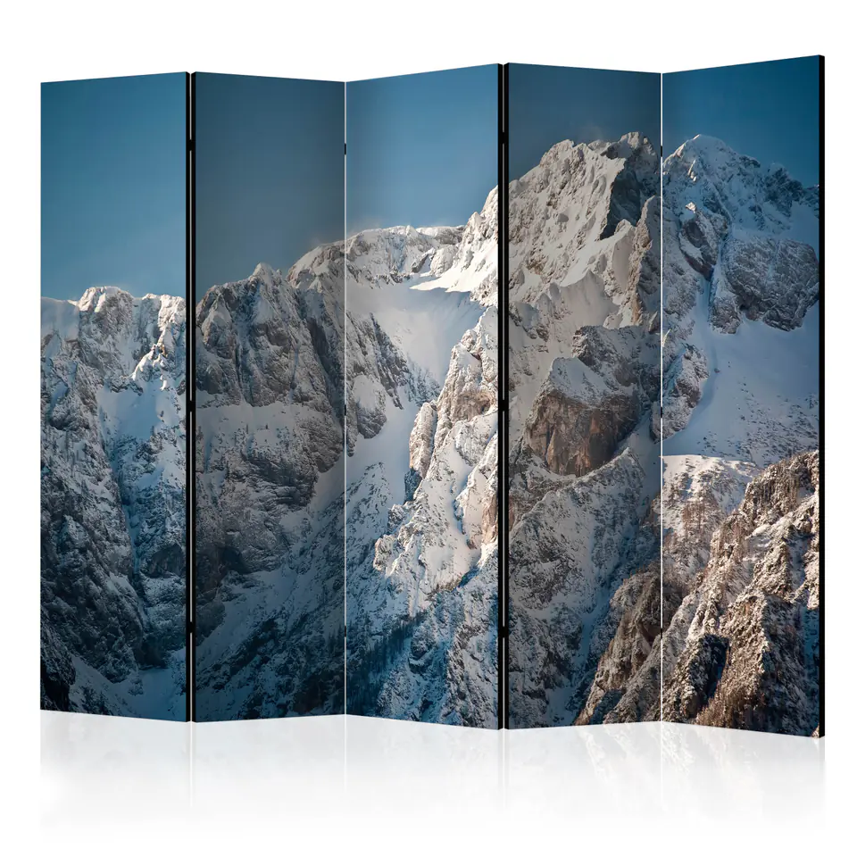 ⁨5-piece screen - Winter in the Alps II [Room Dividers] (size 225x172)⁩ at Wasserman.eu