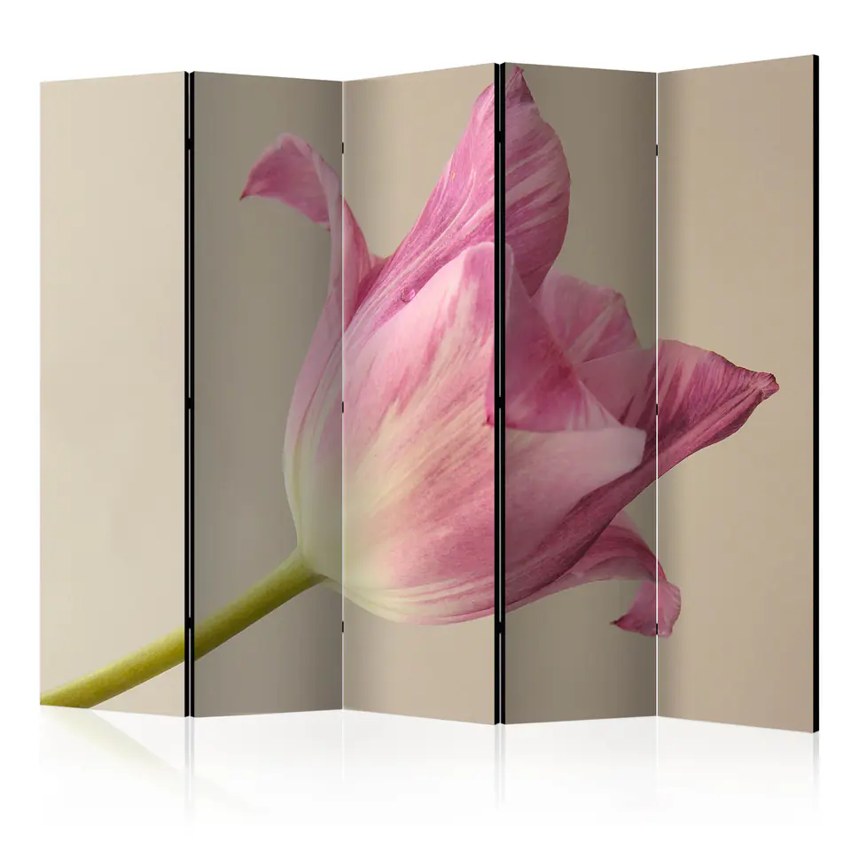 ⁨5-piece screen - Pink tulip II [Room Dividers] (size 225x172)⁩ at Wasserman.eu
