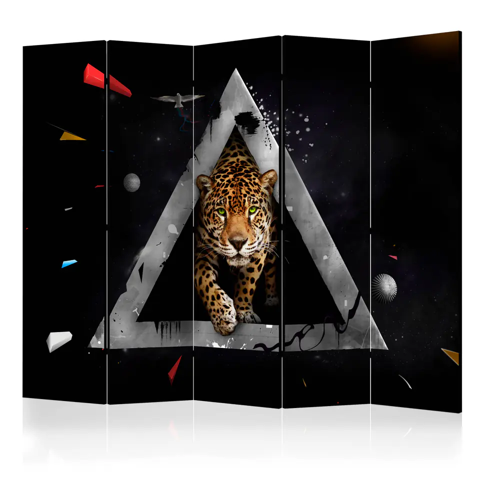 ⁨5-piece screen - Wild vision of the future II [Room Dividers] (size 225x172)⁩ at Wasserman.eu