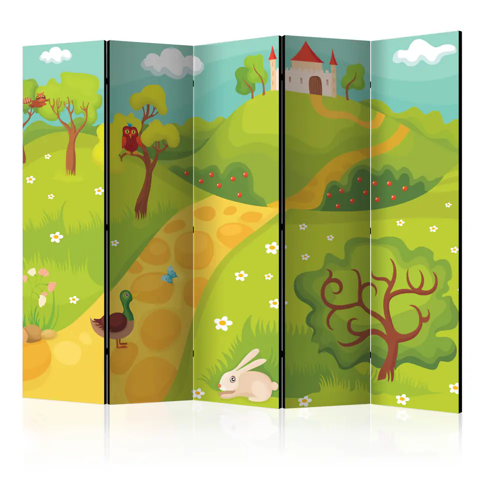 ⁨5-piece screen - Road to the magic castle II [Room Dividers] (size 225x172)⁩ at Wasserman.eu