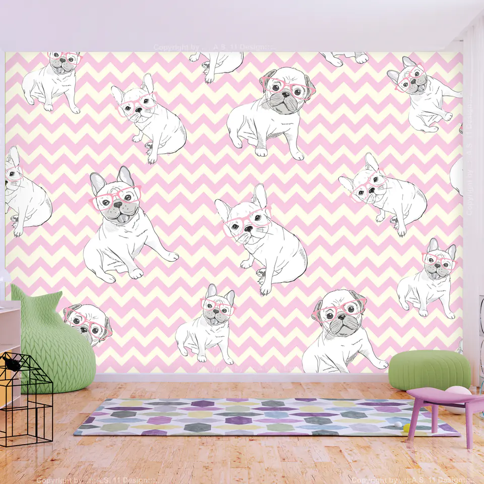 ⁨Fototapeta - Cukierkowe psiaki (rozmiar 450x315, wykończenie Standard)⁩ w sklepie Wasserman.eu