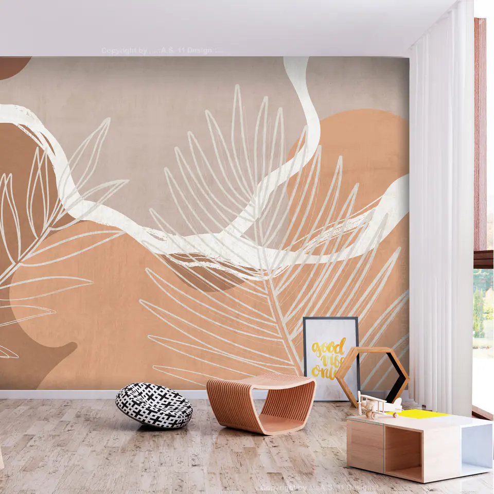 ⁨Wall mural - Organic shapes (size 100x70)⁩ at Wasserman.eu