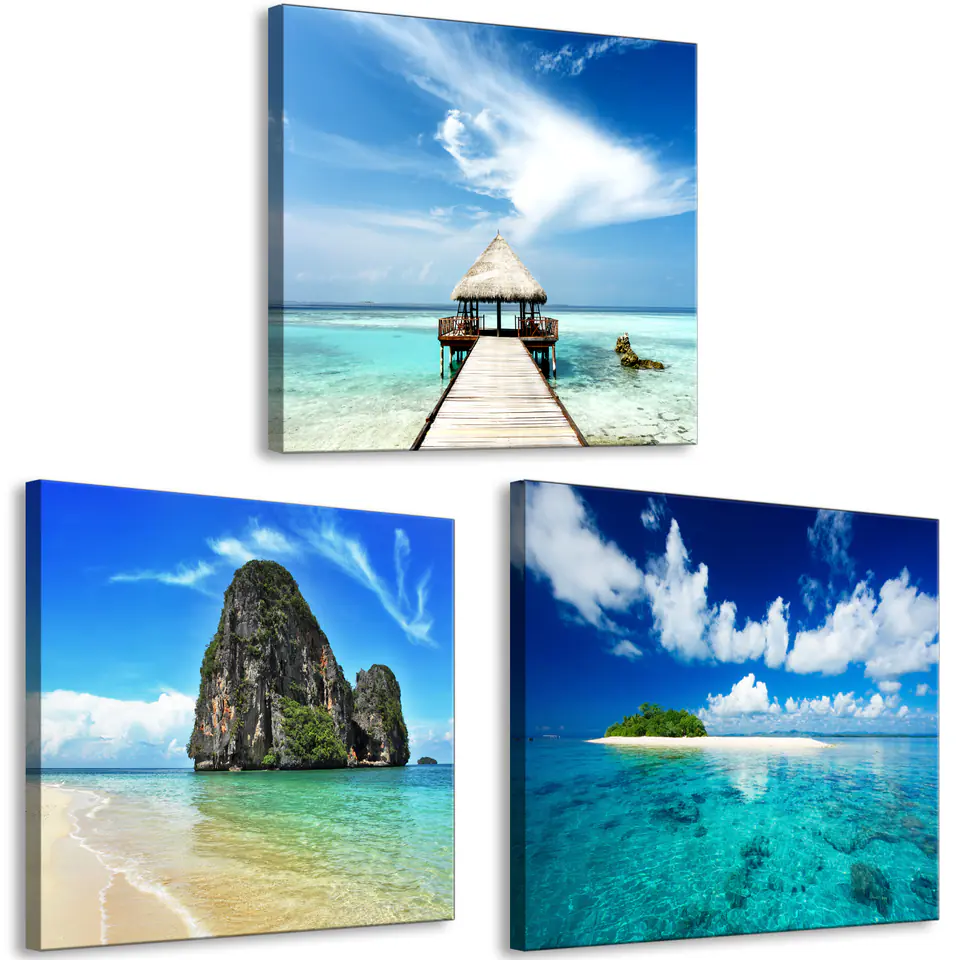 ⁨Picture - Places from dreams (3-piece) (size 120x40)⁩ at Wasserman.eu