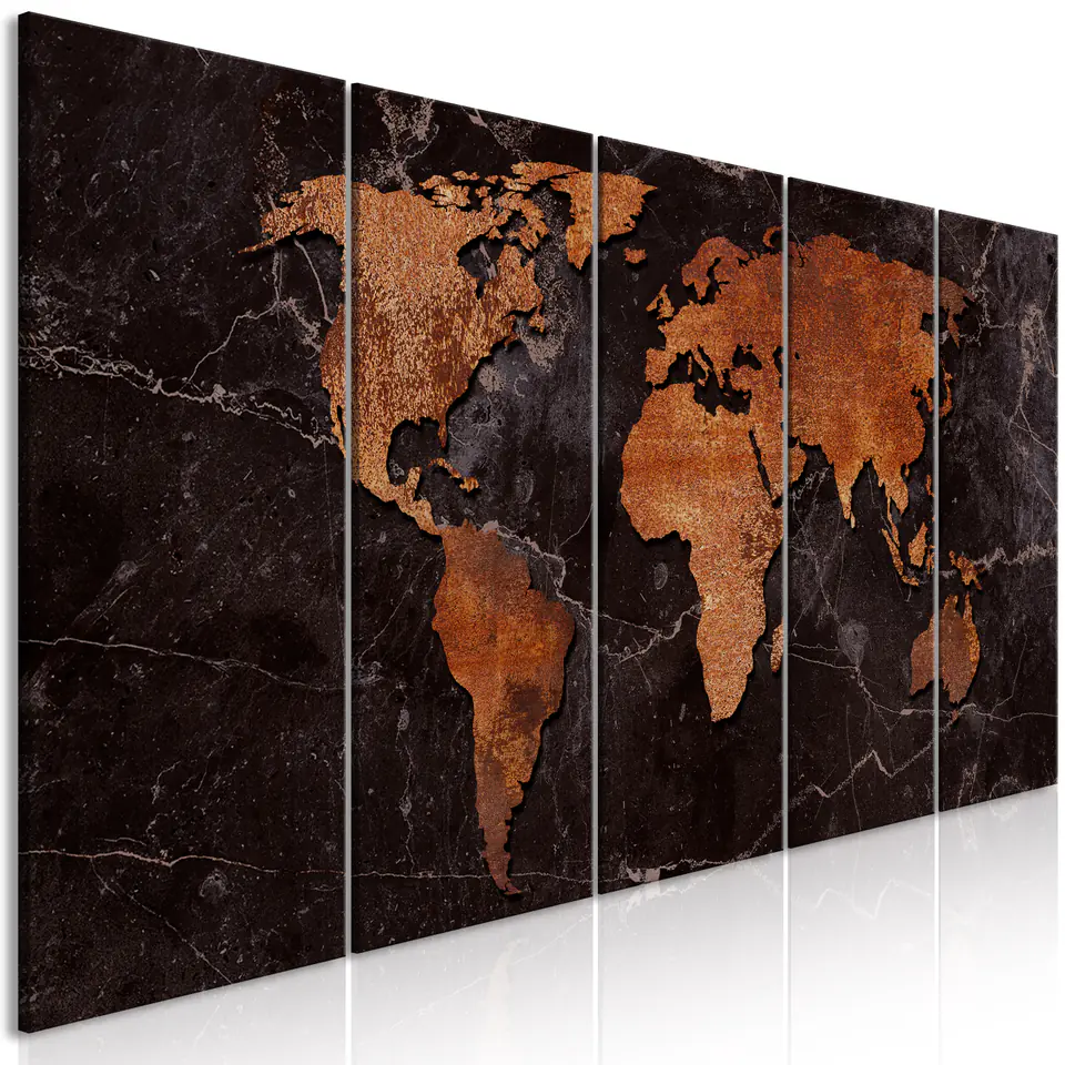 ⁨Picture - Copper Map (5-piece) Narrow (size 100x40)⁩ at Wasserman.eu