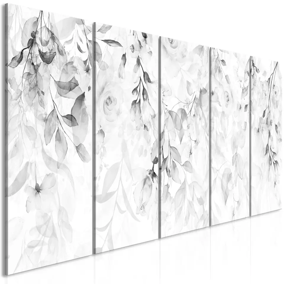 ⁨Painting - Waterfall of roses (5-part) narrow - the third variant (size 225x90)⁩ at Wasserman.eu