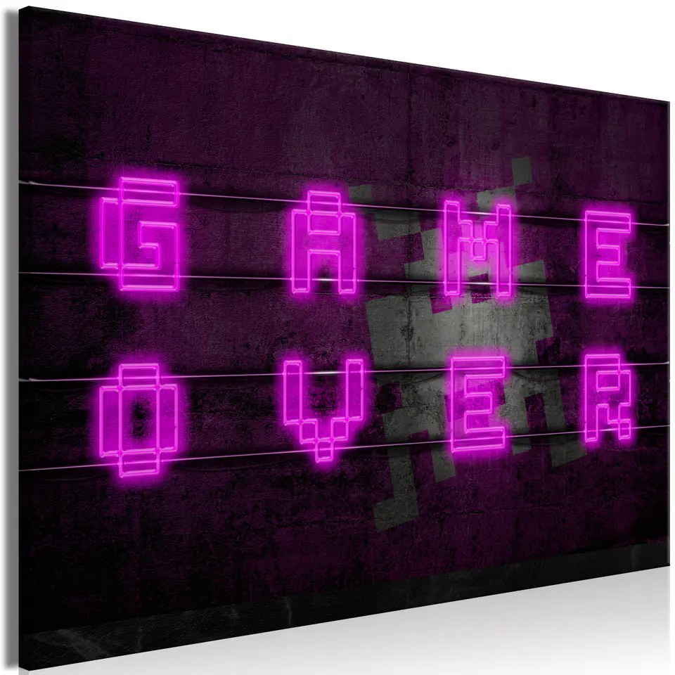 ⁨Obraz - Różowy neon (1-częściowy) szeroki (rozmiar 60x40, wykończenie Premium Print)⁩ w sklepie Wasserman.eu