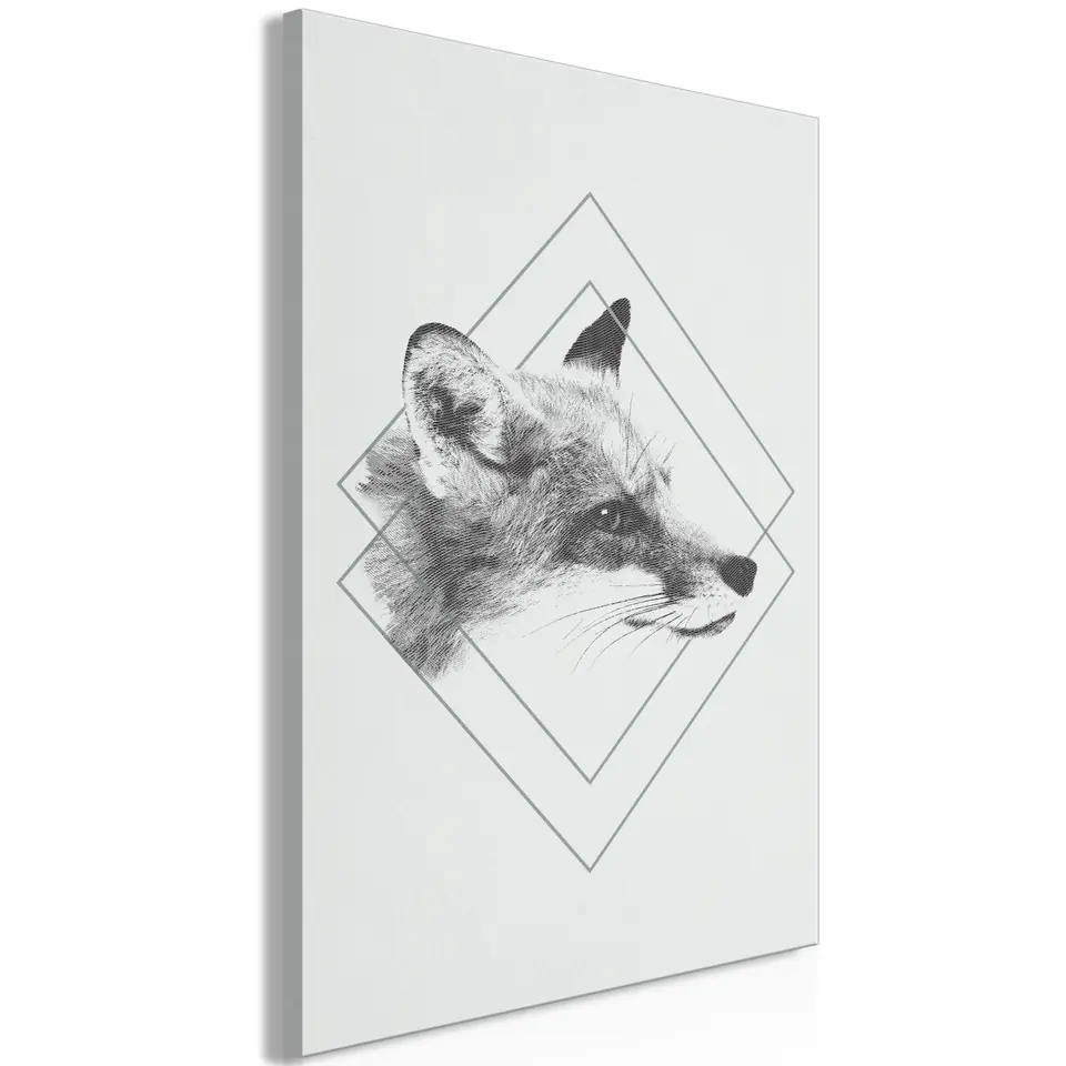⁨Picture - Clever fox (1-piece) vertical (size 40x60)⁩ at Wasserman.eu