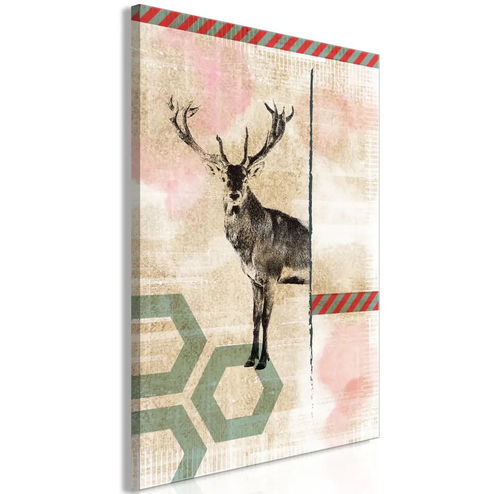 ⁨Picture - Lost stag (1-piece), vertical (size 40x60)⁩ at Wasserman.eu