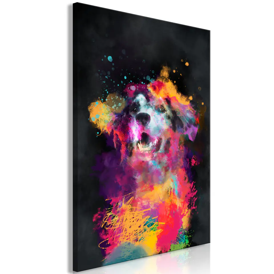 ⁨Picture - Dog Joy (1-piece), vertical (size 40x60)⁩ at Wasserman.eu