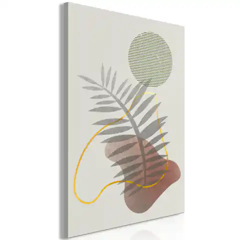 ⁨Obraz - Cień palmy (1-częściowy) pionowy (rozmiar 40x60, wykończenie Premium Print)⁩ w sklepie Wasserman.eu