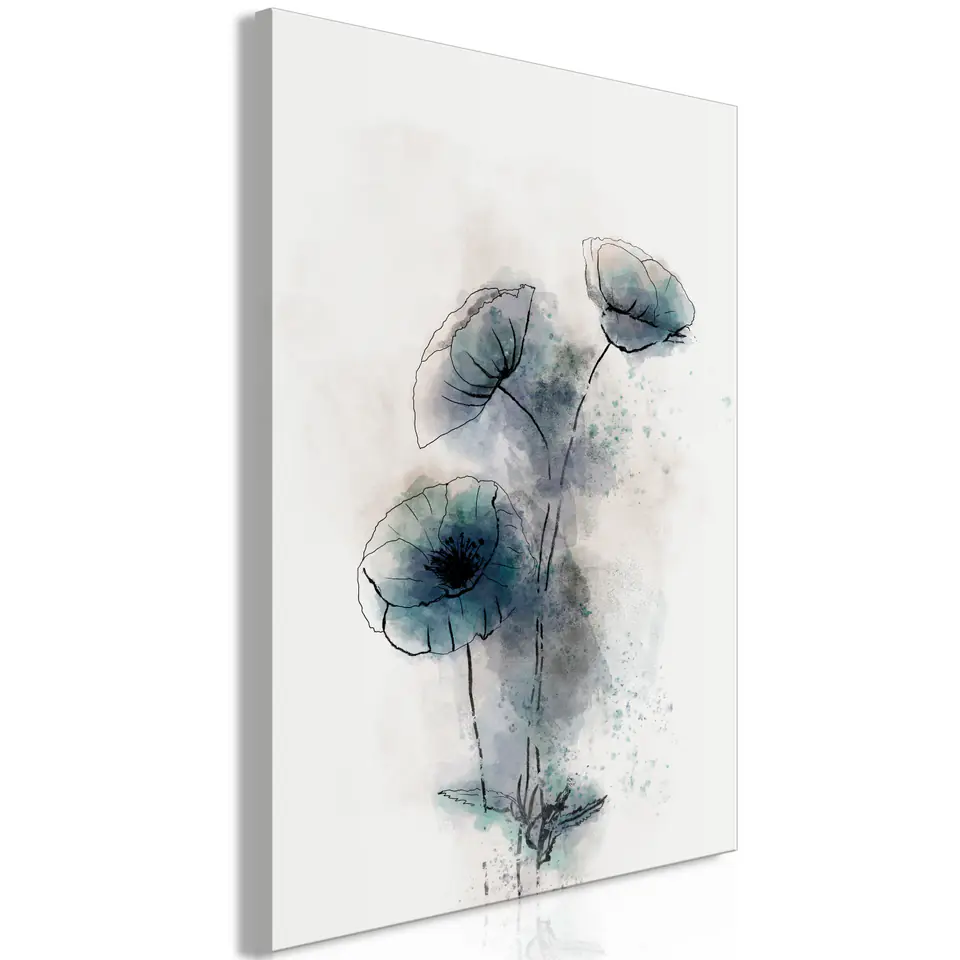 ⁨Picture - Blue Poppies (1-piece) vertical (size 40x60)⁩ at Wasserman.eu