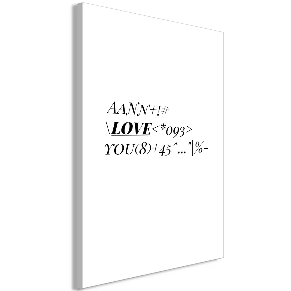 ⁨Obraz - Kod miłości (1-częściowy) pionowy (rozmiar 20x30, wykończenie Premium Print)⁩ w sklepie Wasserman.eu