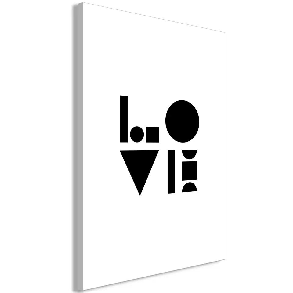⁨Obraz - Black, White and Love (1-częściowy) pionowy (rozmiar 80x120, wykończenie Premium Print)⁩ w sklepie Wasserman.eu