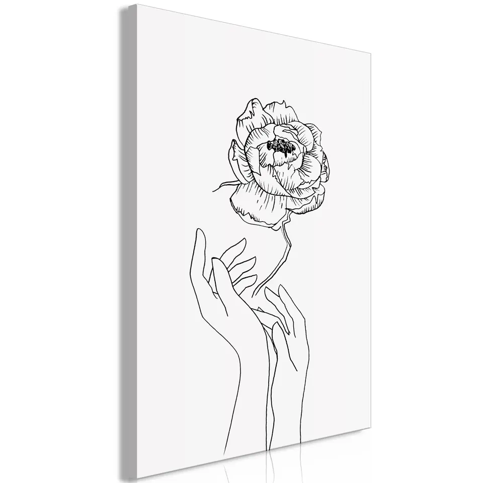 ⁨Picture - Delicate flower (1-piece) vertical (size 40x60)⁩ at Wasserman.eu