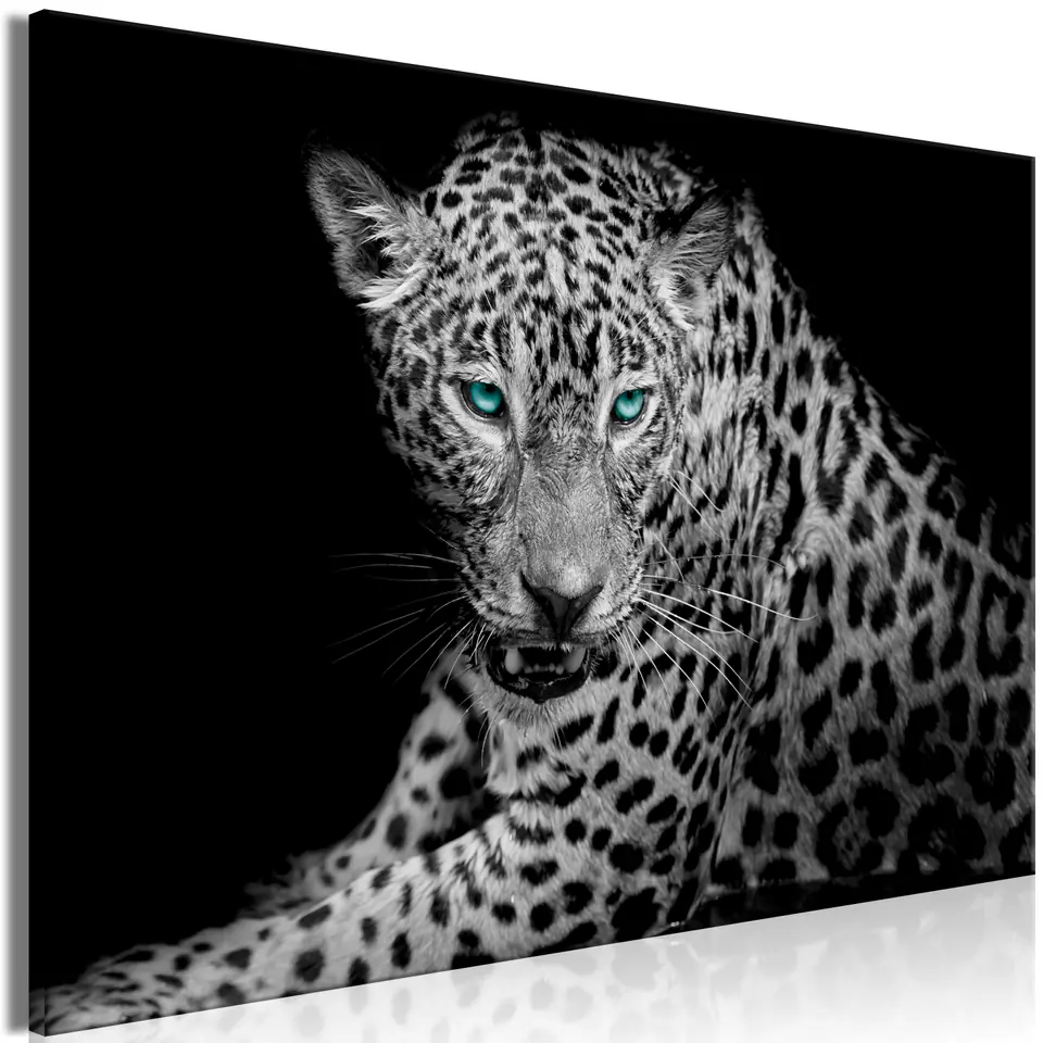 ⁨Picture - Leopard portrait (1-piece) wide (size 90x60)⁩ at Wasserman.eu