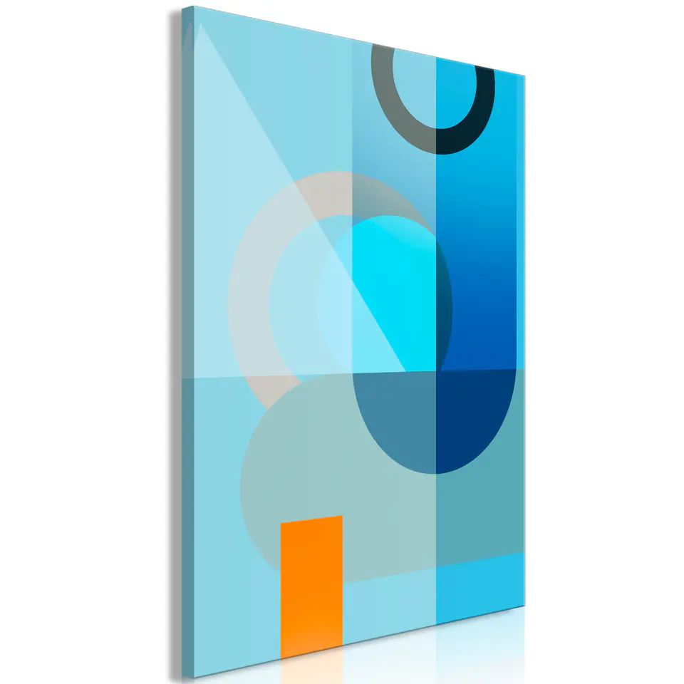 ⁨Picture - Sky blue pane (1-piece) vertical (size 40x60)⁩ at Wasserman.eu