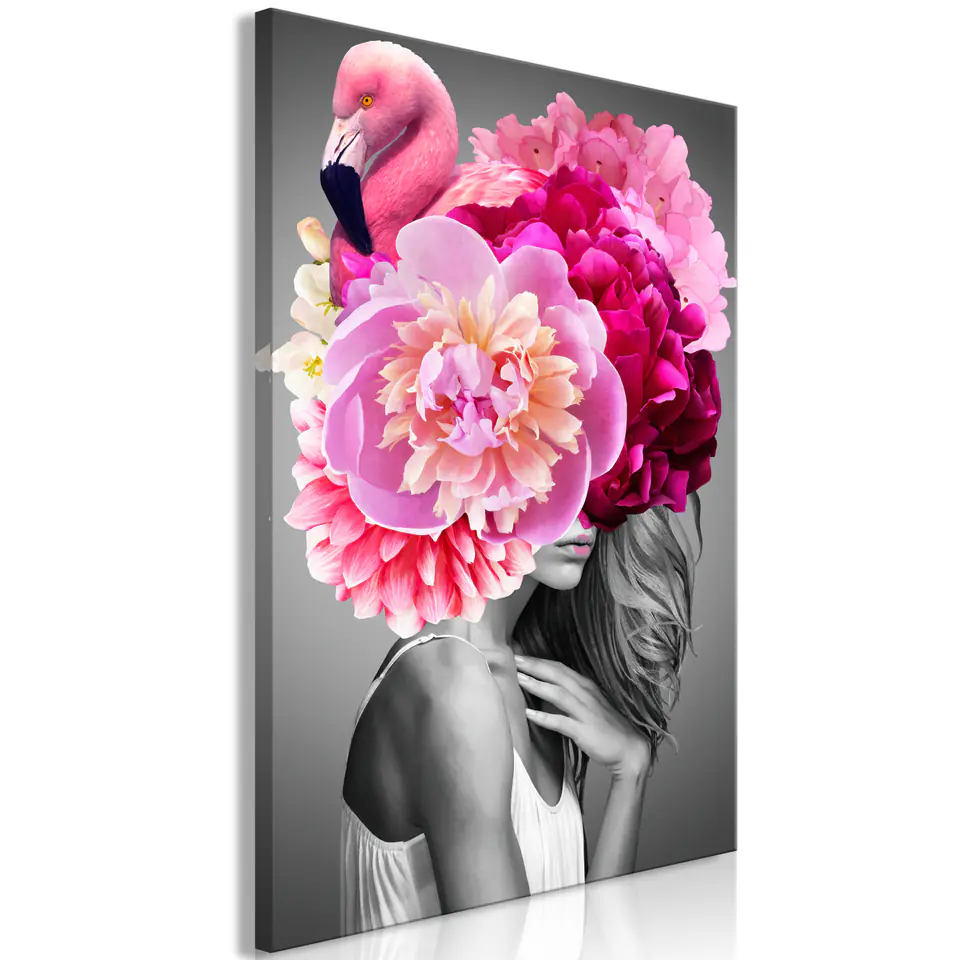 ⁨Picture - Flamingo Girl (1-piece) vertical (size 40x60)⁩ at Wasserman.eu