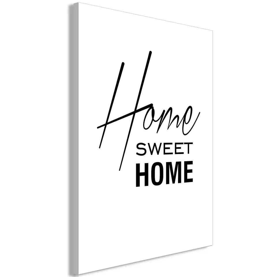 ⁨Obraz - Black and White: Home Sweet Home (1-częściowy) pionowy (rozmiar 80x120, wykończenie Premium Print)⁩ w sklepie Wasserman.eu