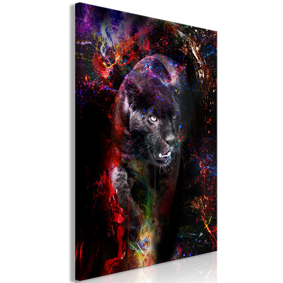 ⁨Picture - Black jaguar (1-piece) vertical (size 40x60)⁩ at Wasserman.eu