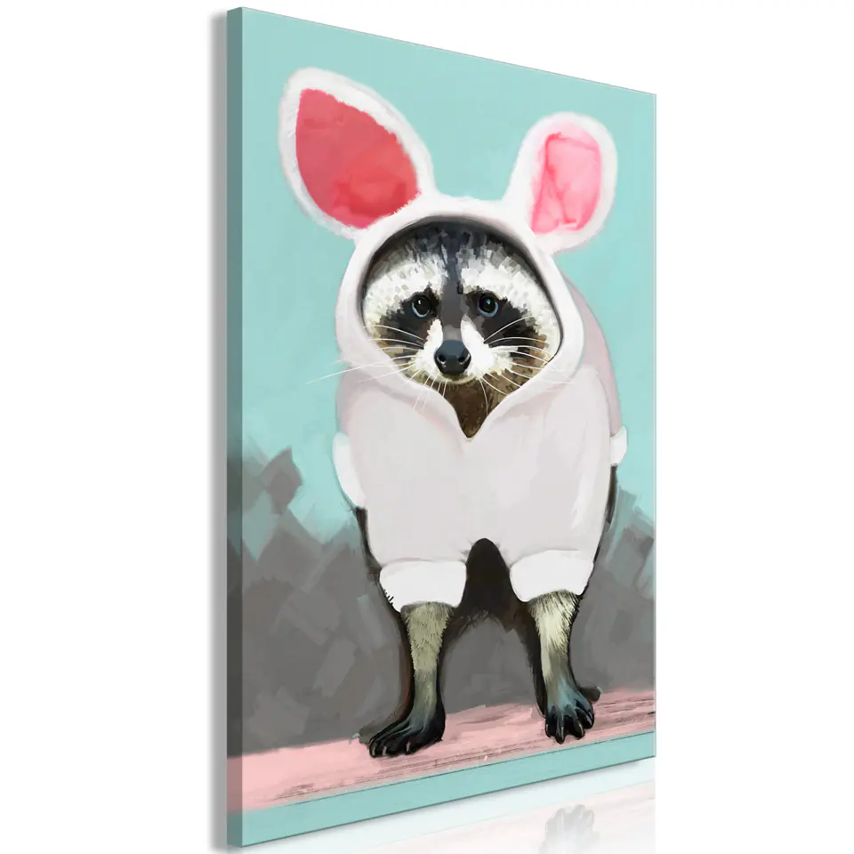 ⁨Painting - Raccoon or hare? (1-piece) vertical (size 40x60)⁩ at Wasserman.eu