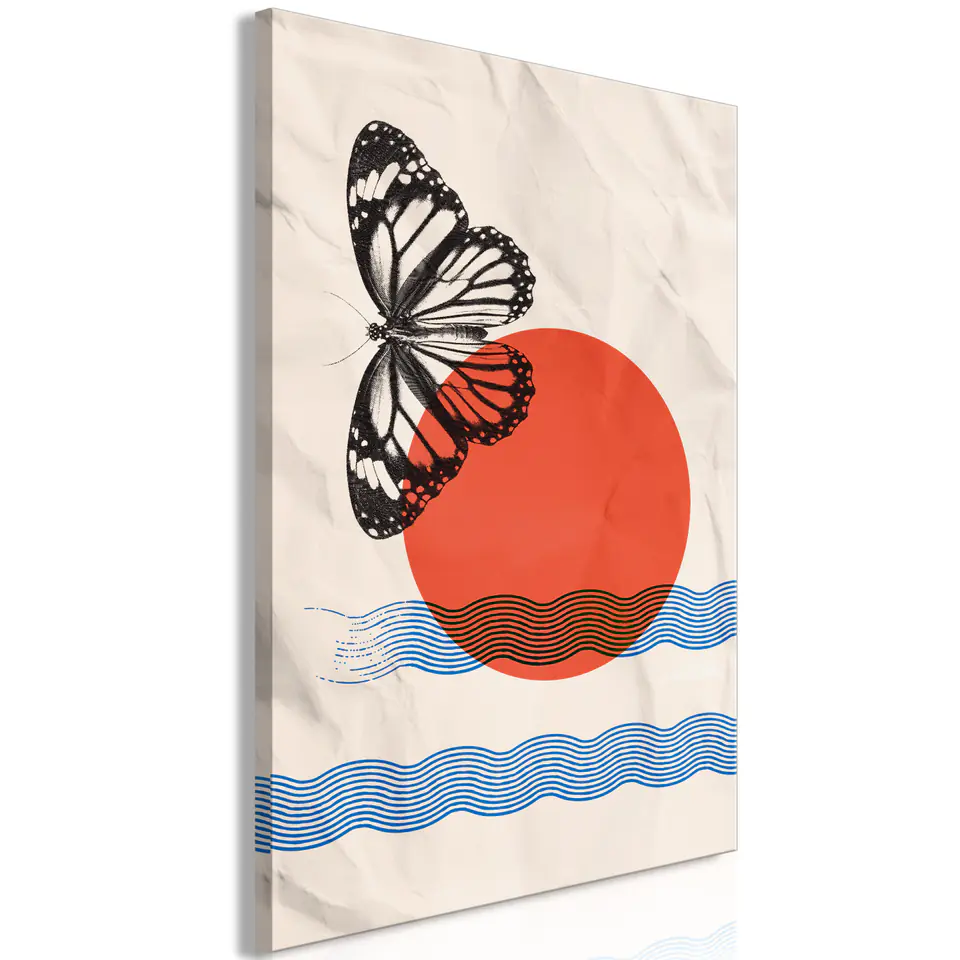 ⁨Picture - Butterfly and Sunrise (1-piece) vertical (size 40x60)⁩ at Wasserman.eu