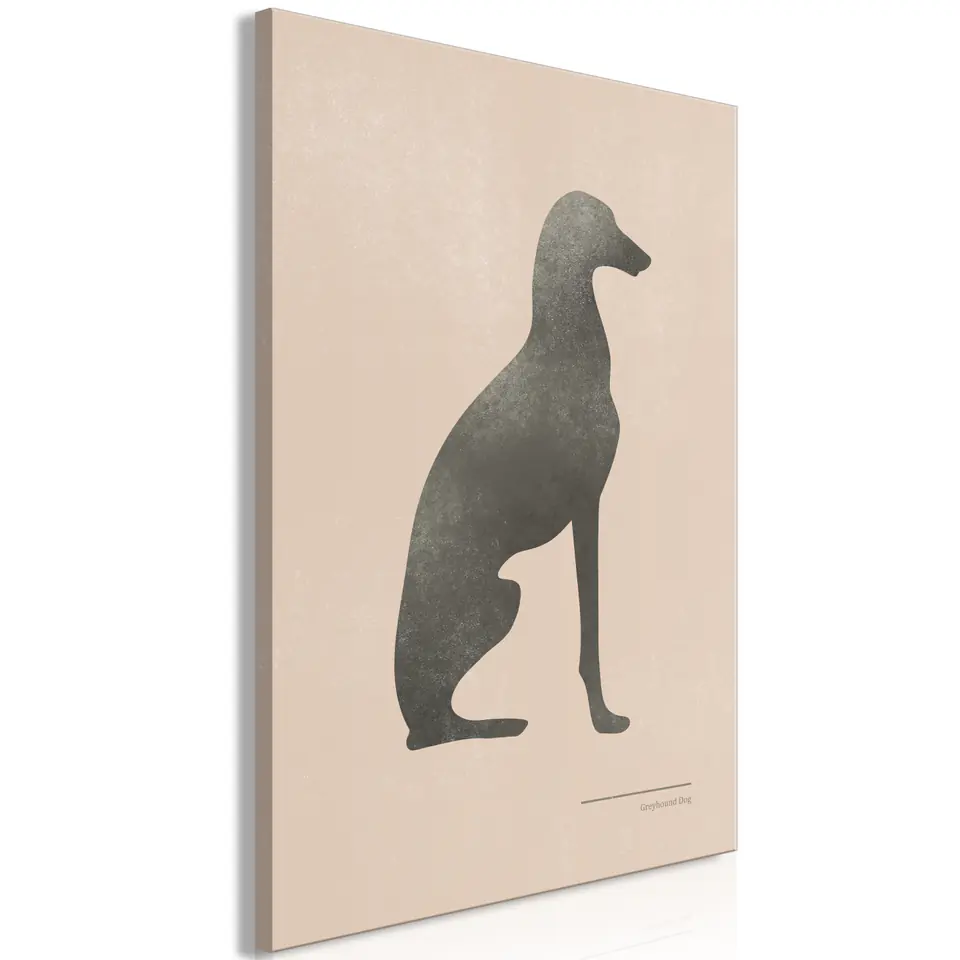 ⁨Picture - Quiet greyhound (1-piece), vertical (size 40x60)⁩ at Wasserman.eu