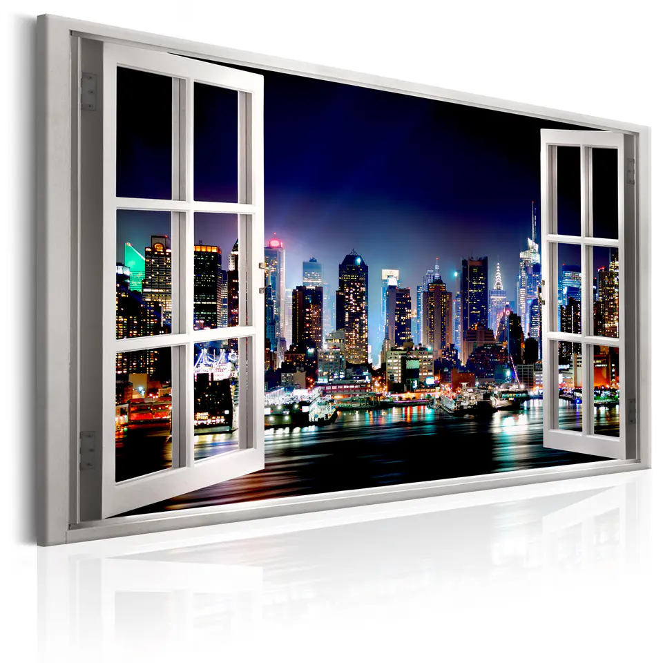 ⁨Picture - Window: view of New York (size 90x60)⁩ at Wasserman.eu