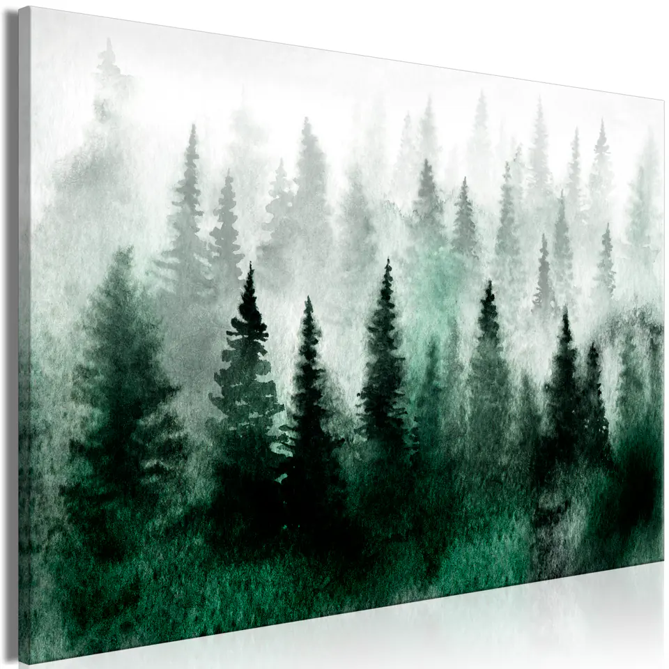 ⁨Picture - Misty Forest of Scandinavia (1-piece) wide (size 90x60)⁩ at Wasserman.eu