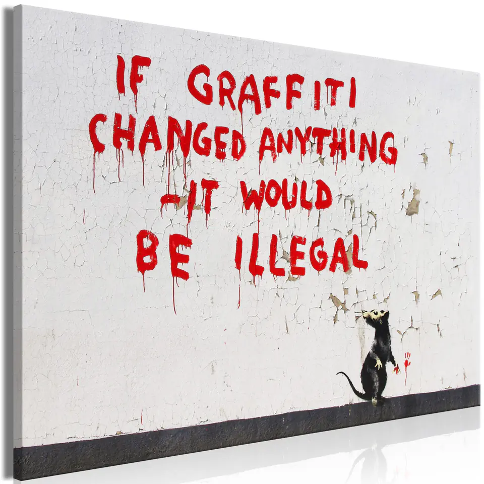 ⁨Obraz - Cytat graffiti (1-częściowy) szeroki (rozmiar 30x20, wykończenie Premium Print)⁩ w sklepie Wasserman.eu