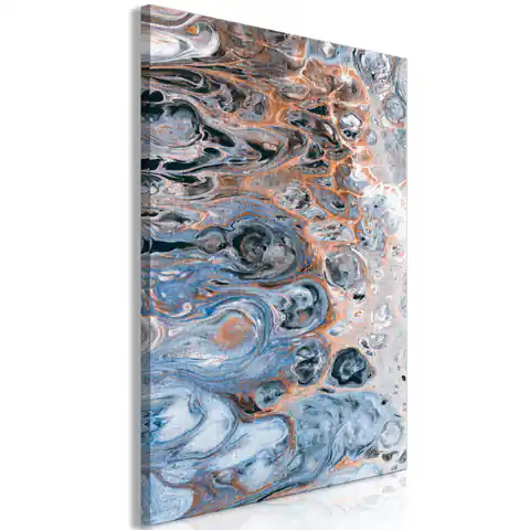 ⁨Obraz - Sienna Blue Marble (1-częściowy) pionowy (rozmiar 20x30, wykończenie Standard)⁩ w sklepie Wasserman.eu