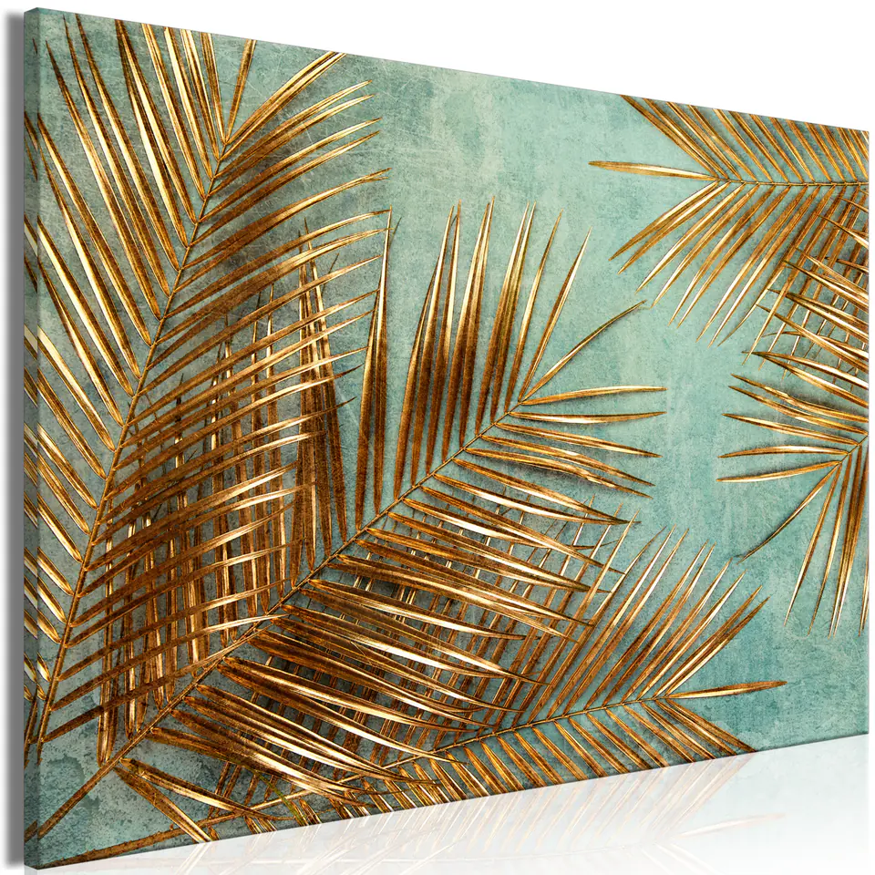 ⁨Picture - Sunny palm trees (1-piece) wide (size 90x60)⁩ at Wasserman.eu
