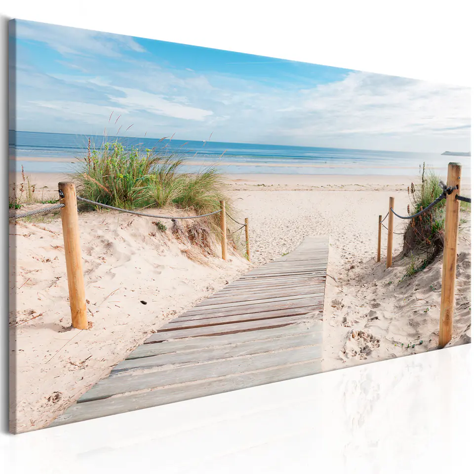 ⁨Obraz - Zachwycająca plaża (rozmiar 150x50, wykończenie Standard)⁩ w sklepie Wasserman.eu