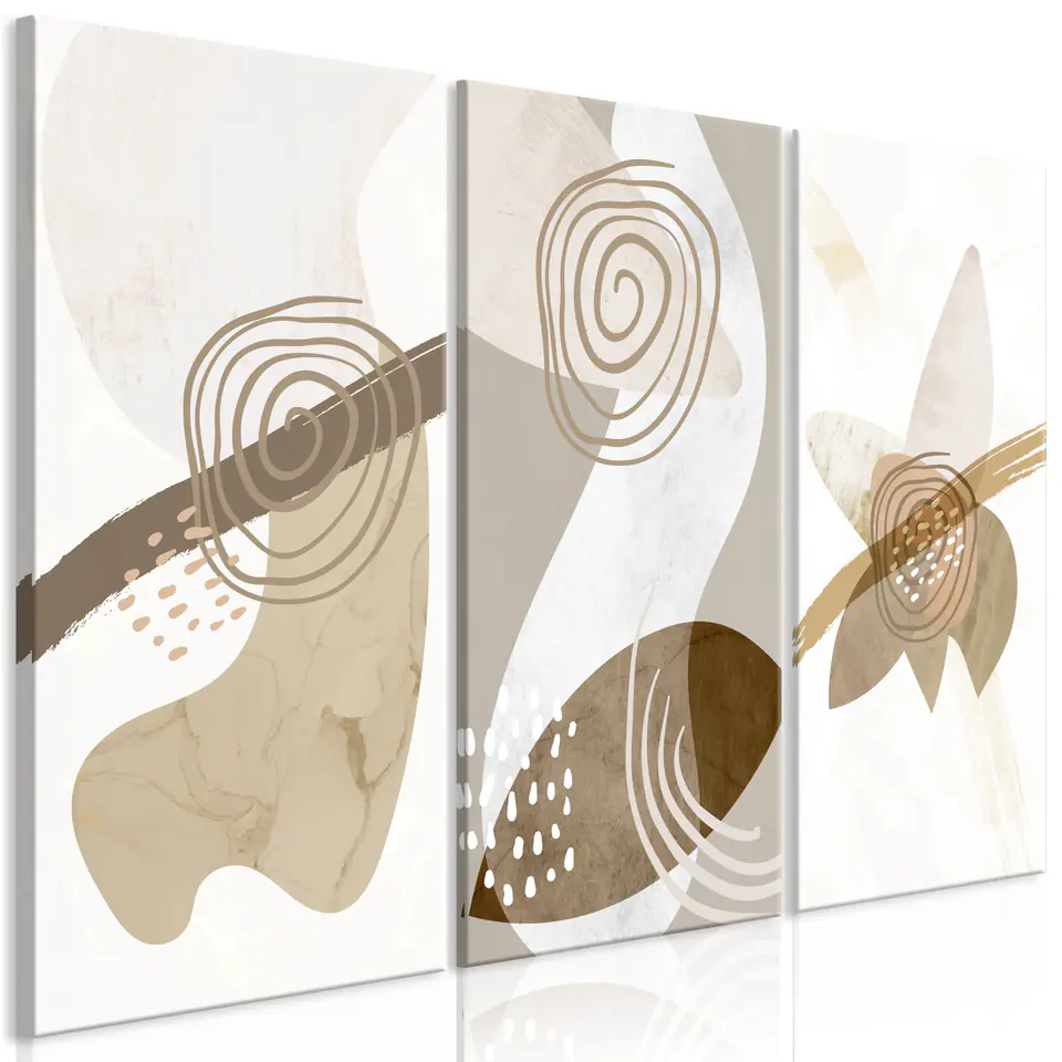 ⁨Picture - Beige trio (3-part) (size 120x80)⁩ at Wasserman.eu