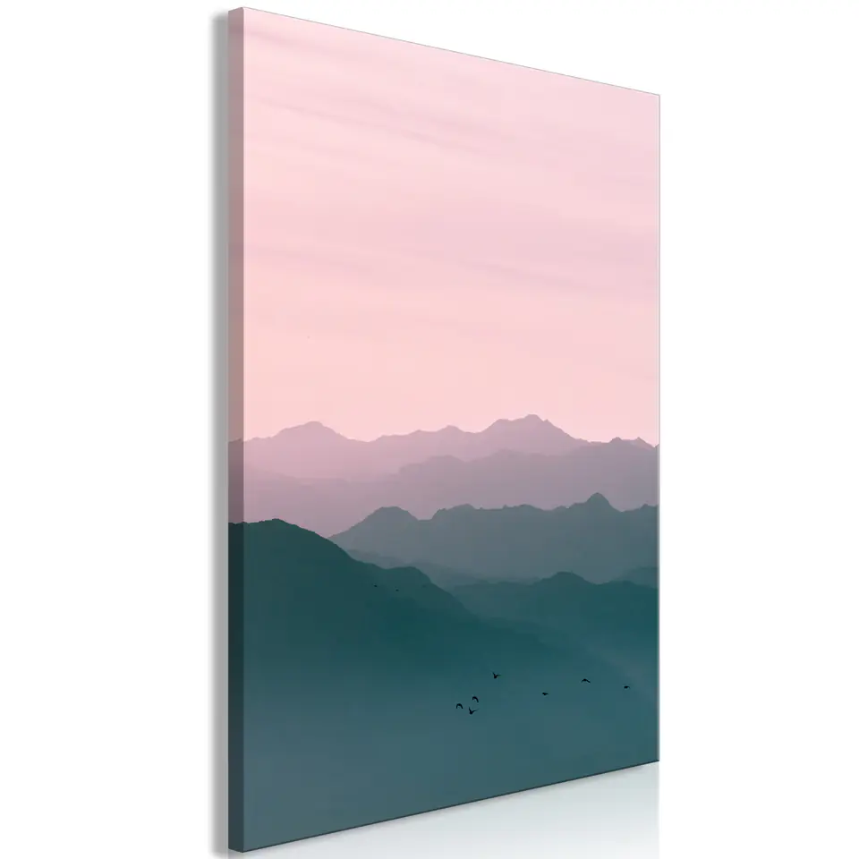 ⁨Picture - Mountains at sunrise (1-piece) vertical (size 40x60)⁩ at Wasserman.eu
